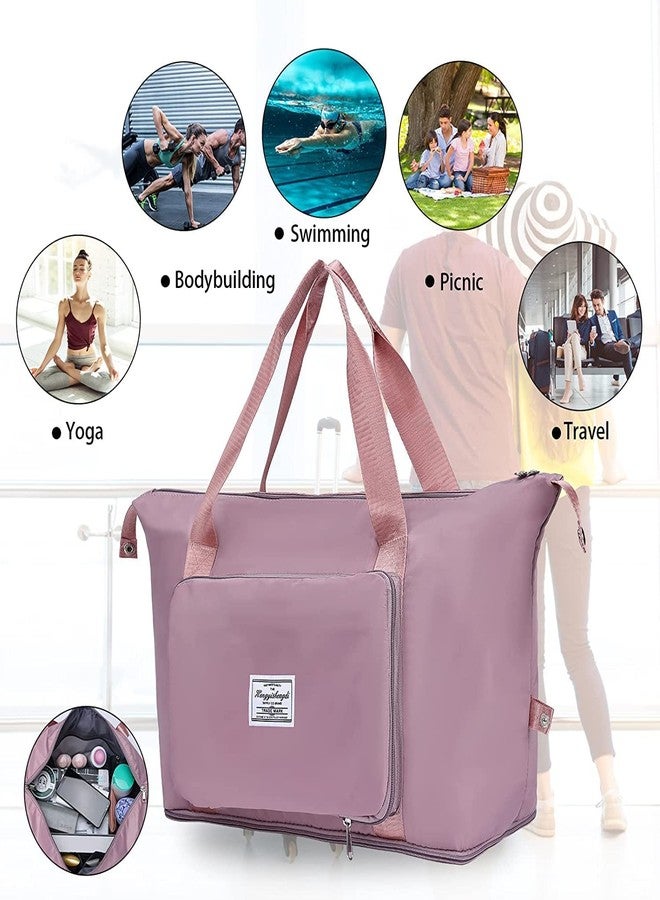 KINDRED Large Capacity Expandable Folding Travel Bag for Women Carry Luggage Bags with Fixed Strap for Travelling Multipurpose Foldable Travel Duffel Waterproof Bag for Travelling (Multicolor)-1 pcs - Image 3